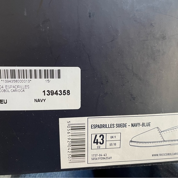 FRESCOLABL CARIOCA HELIO ESPADRILLE
SUEDE / NAVY BLUE SIZE 43 BRAND NEW! - Picture 7 of 8